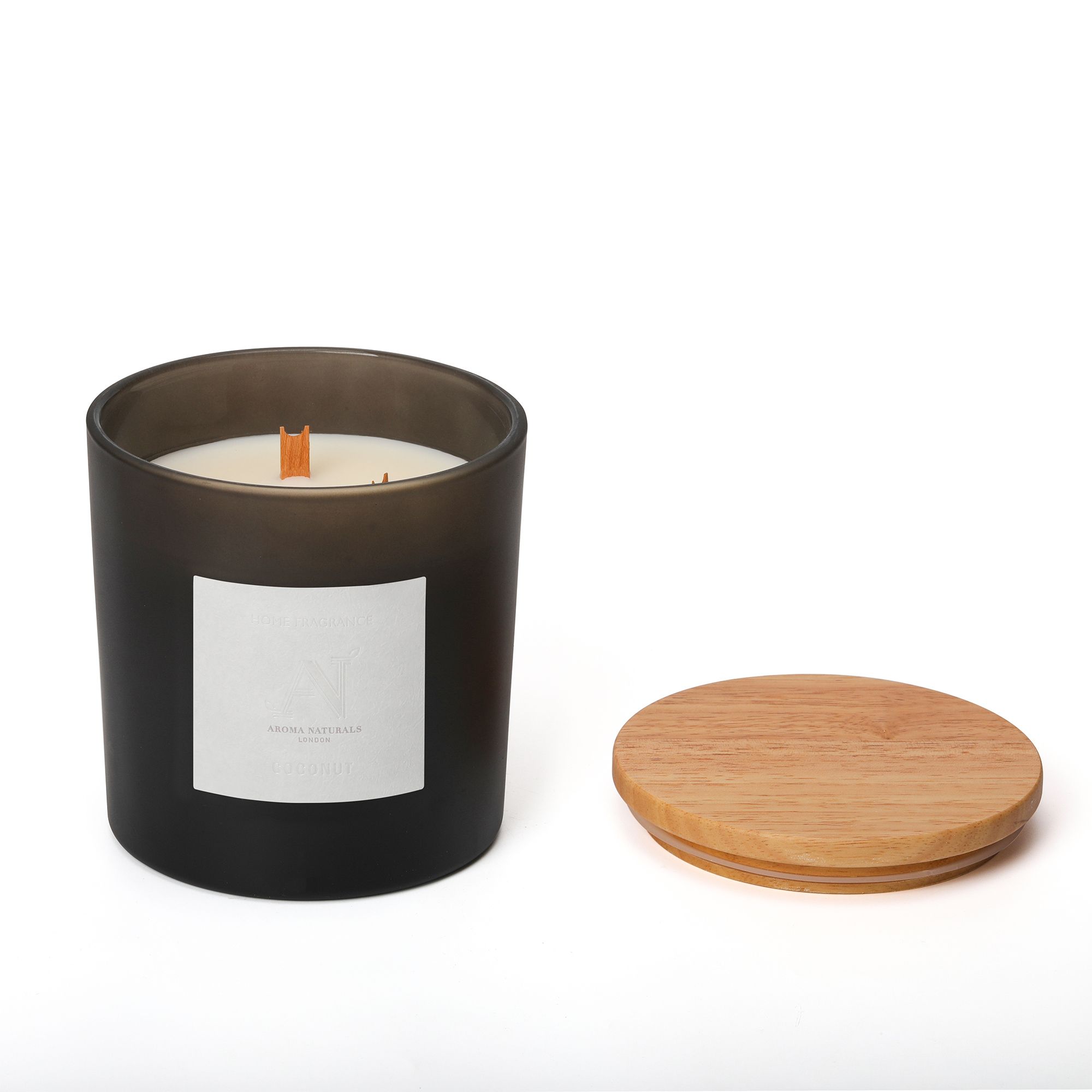 Aroma Naturals Frosted Decadence Glass Candle - Cashmere Scent image 3