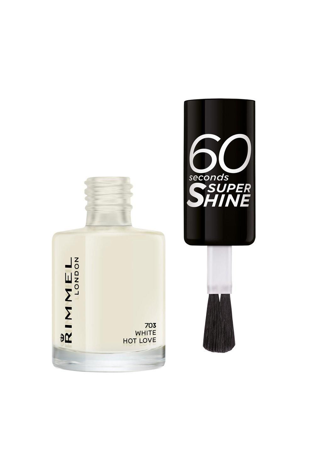 Rimmel London 60 Seconds Super Shine Nail Polish White Hot Love image 3