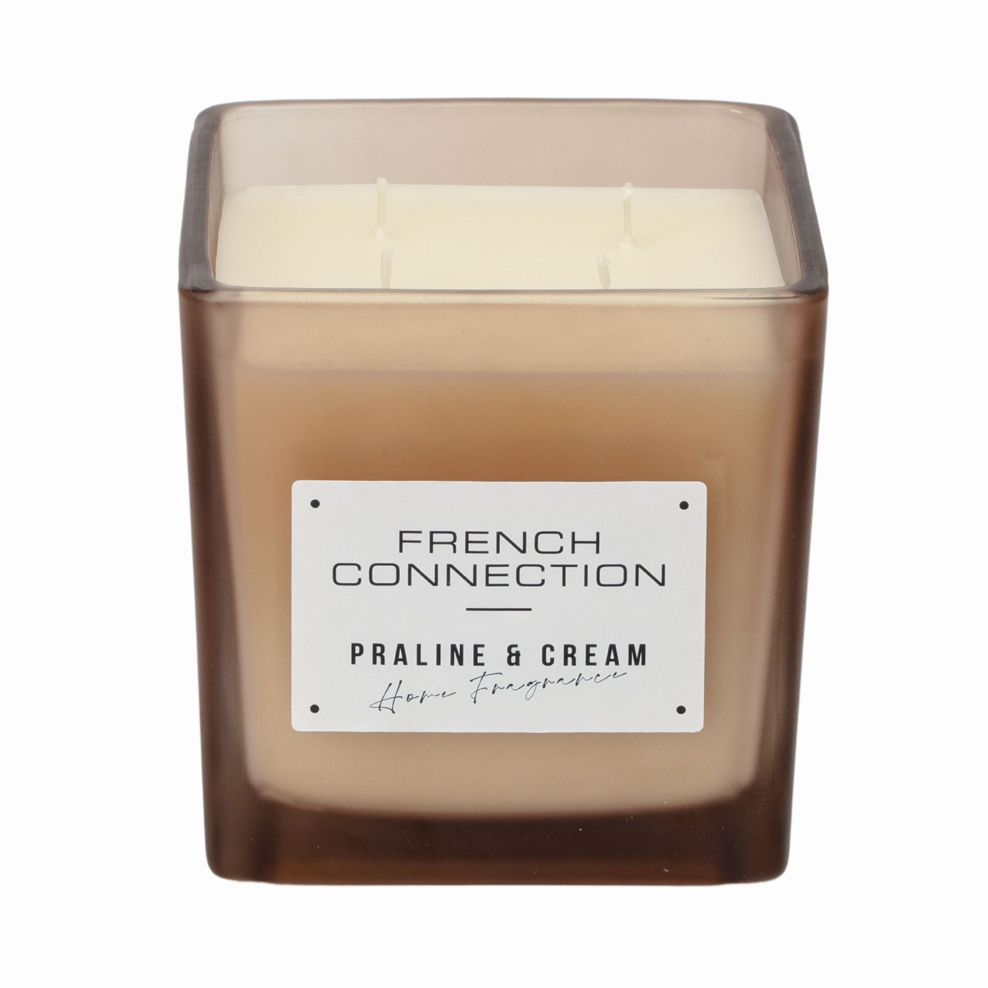 French Connection Square Praline & Cream Candle Long-Lasting Luxury Gift image 2