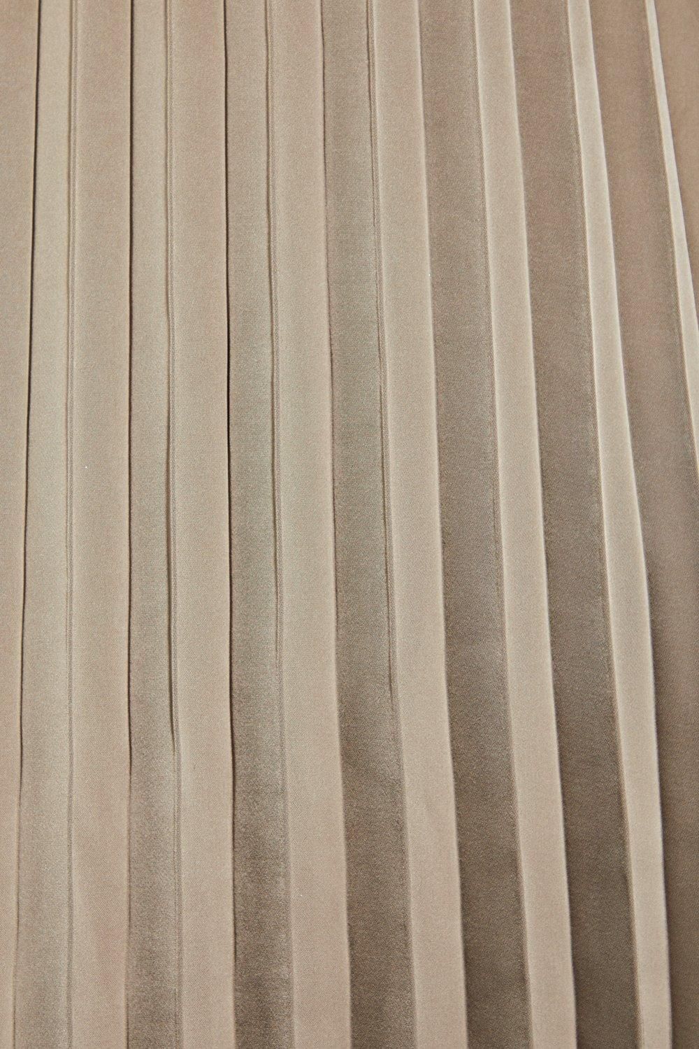 MissPap Satin Pleated Strappy Halterneck Low Back Maxi Dress Bronze image 5