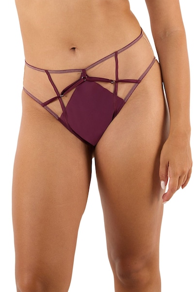 Playful Promises Ramona Wine 'High Waist Brief'