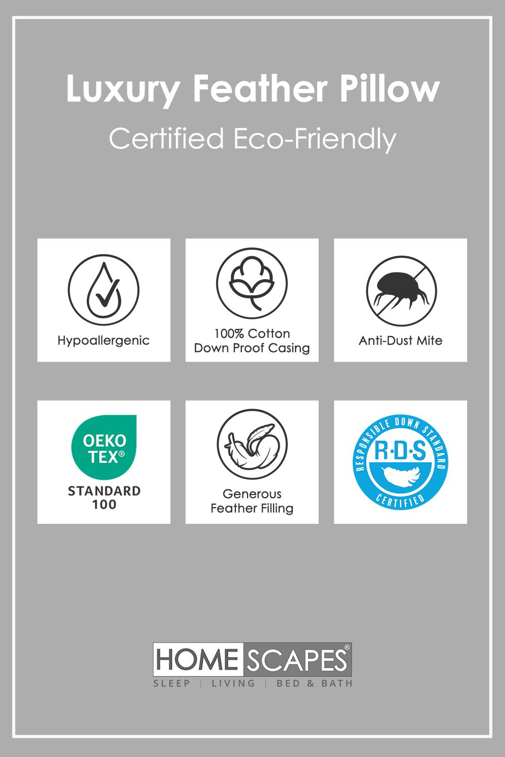 Homescapes Duck Feather Pillow Pack x 4 Luxurious, Ethically Sourced Comfort image 5