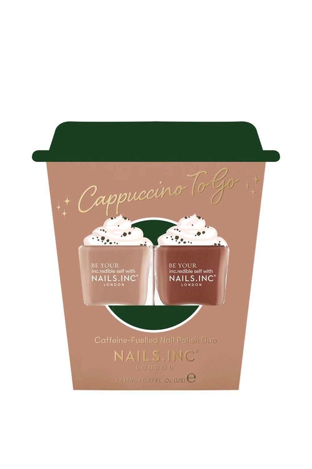 Nails Inc Cappuccino To Go Nail Polish Duo Multi image 1