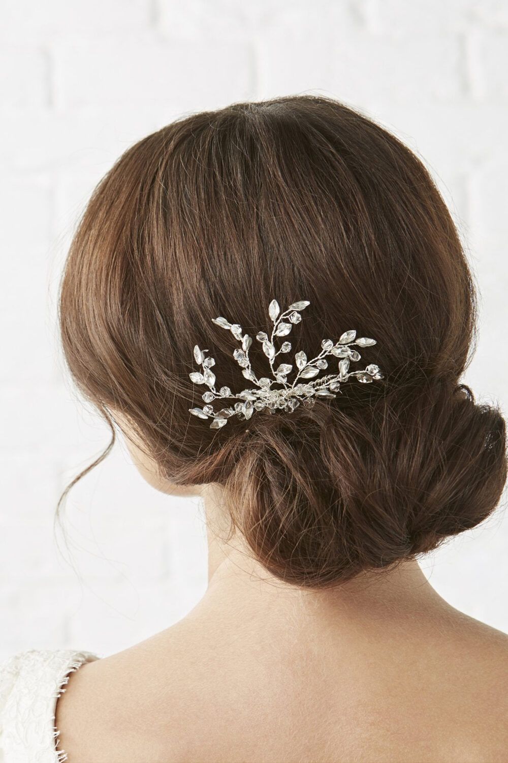 Jon Richard Bridal Crystal Spray Hair Comb - Gift Pouch image 2