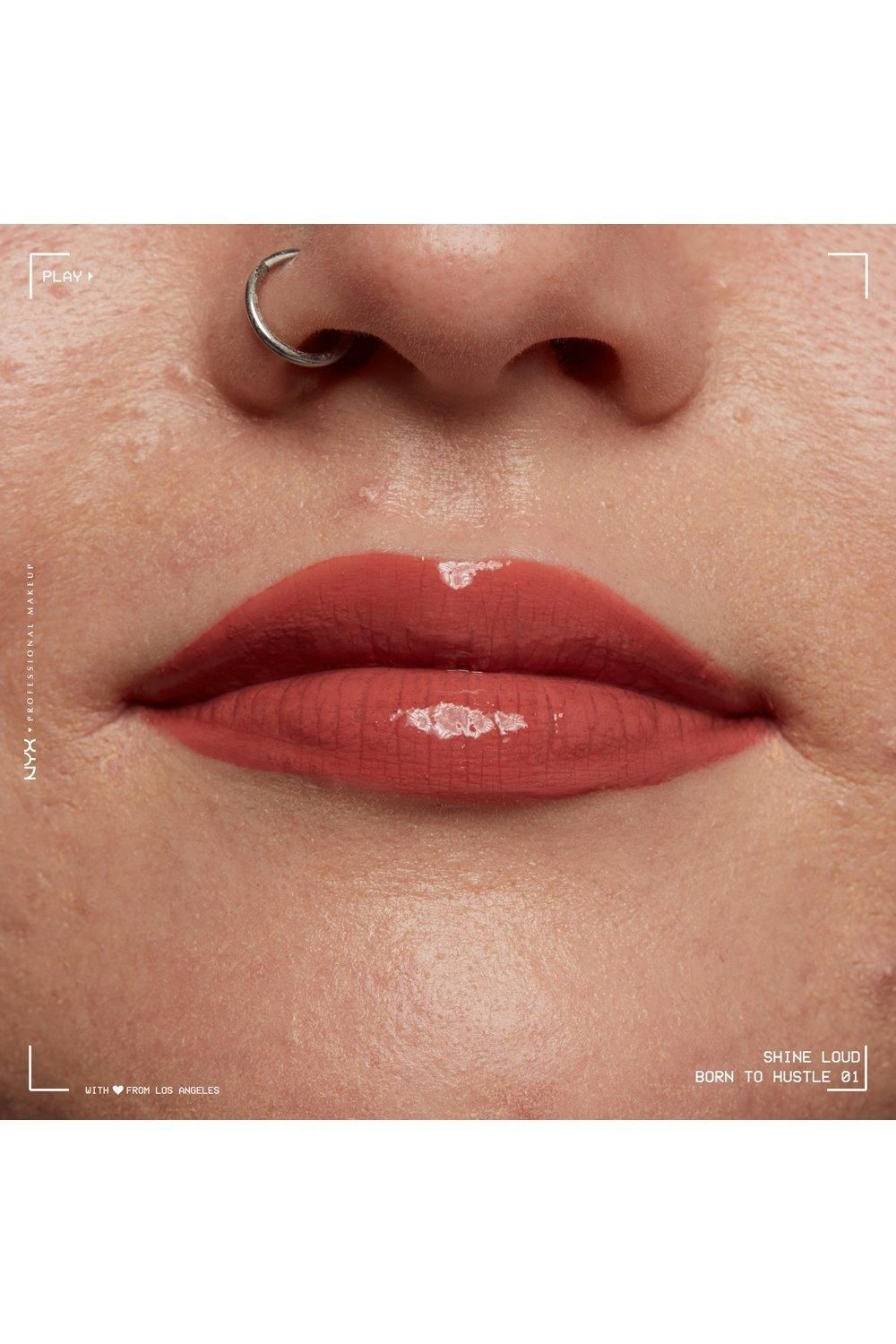 NYX Professional Makeup Shine Loud High Pigment Long Lasting Lip Shine Lip Gloss Born To Hustle image 3