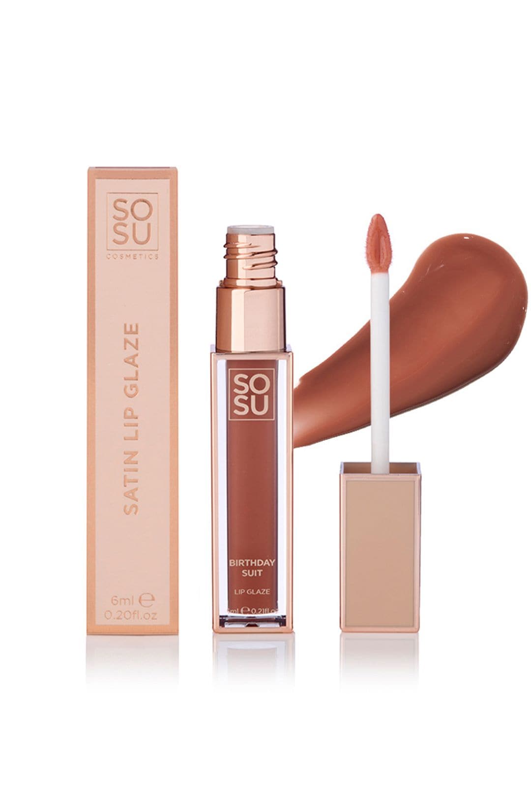 SOSU Cosmetics Satin Lipglaze 6ml Birthday Suit image 1