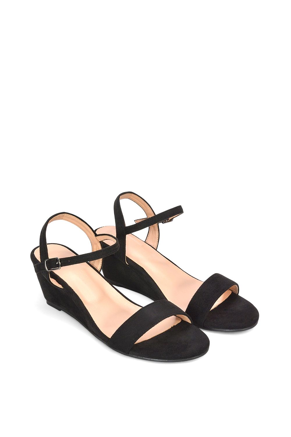 XY London 'Alissa' Open Toe Wedge Heel Sandals With Ankle Strap image 5