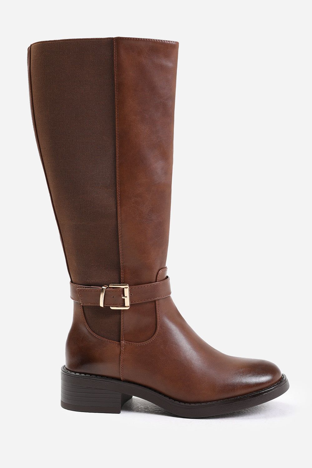 Where's That From 'Bode' Stretch Wide Calf Knee High Boots With Buckle Detail image 2