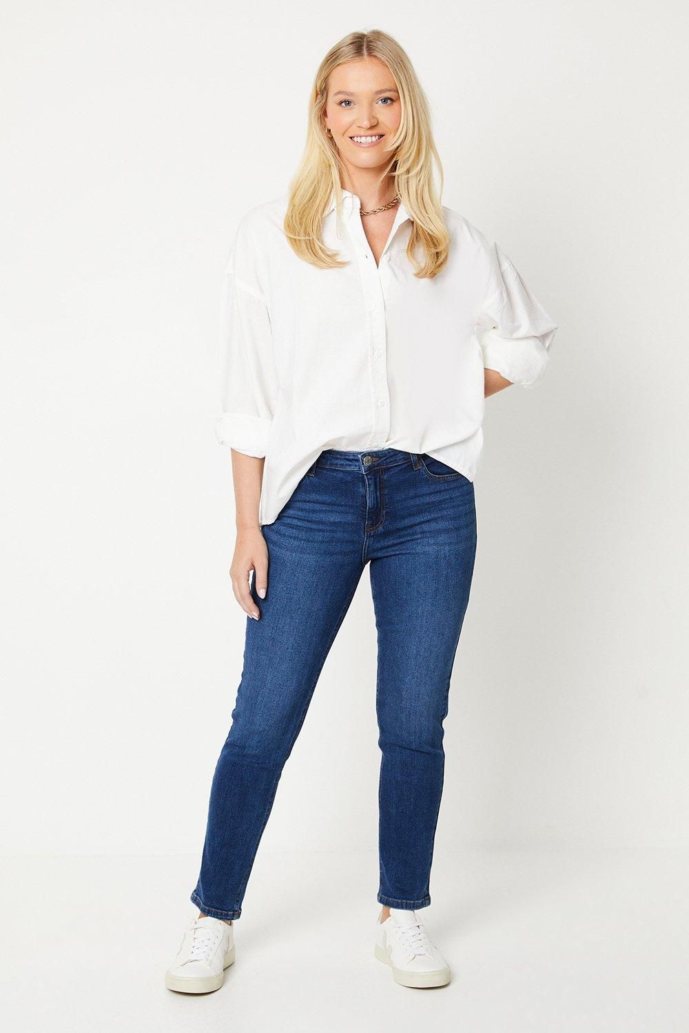 Dorothy Perkins Comfort Stretch Slim Jeans Mid Wash image 1