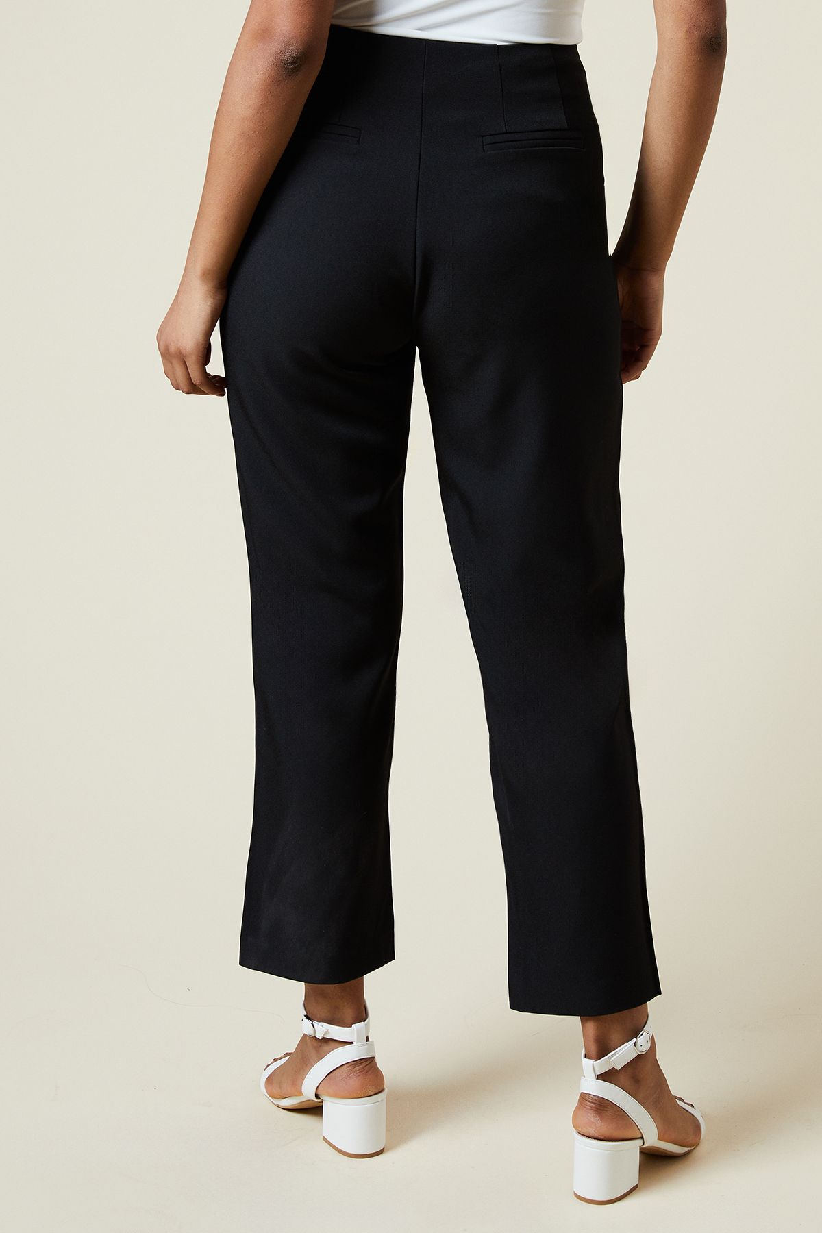 Dorothy Perkins Petite Straight Ankle Grazer Trouser Black image 3