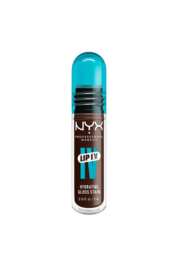NYX Professional Makeup Lip IV Hydrating Gloss Stain, Lip Gloss 5ml Espresso Soak
