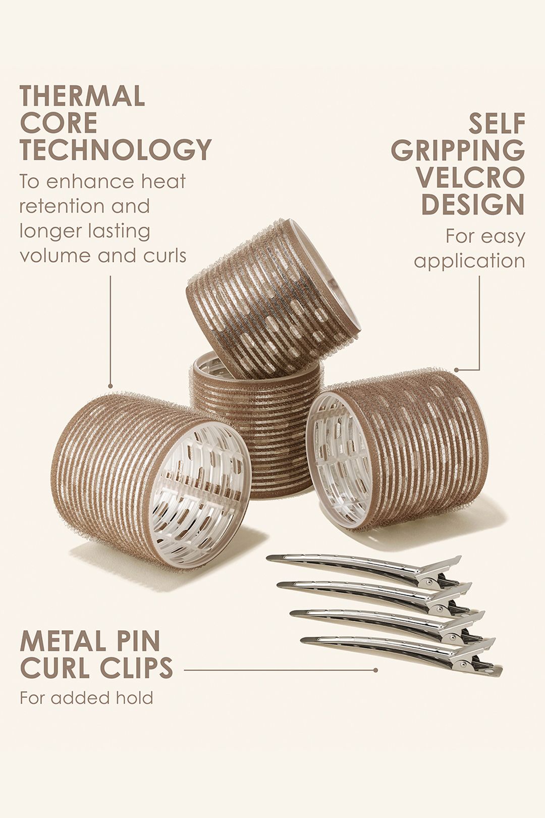 Beauty Works Beauty Works x Molly-Mae Medium Thermal Roller 4 Set Multi image 2