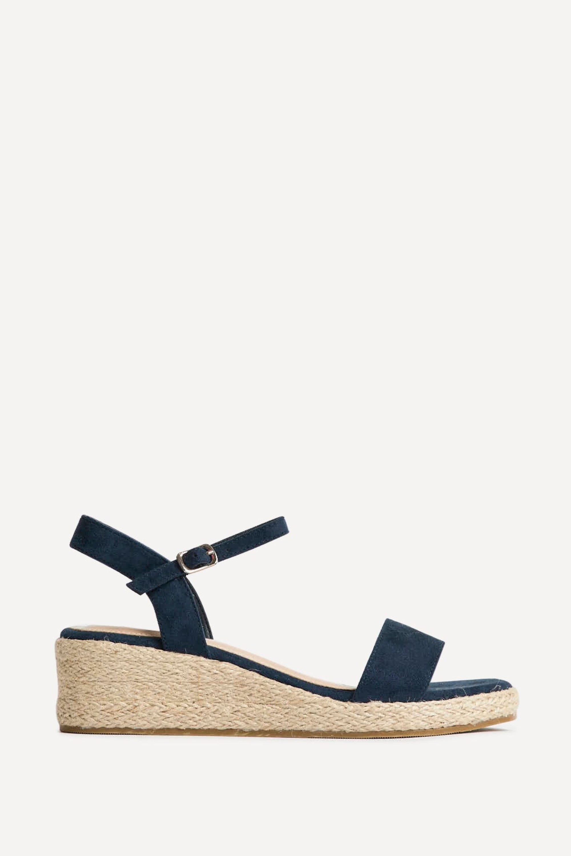 Linzi Sunrise Navy Espadrille Flatform Sandals