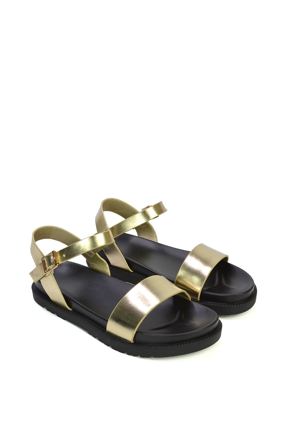 XY London 'Grace' Two Strap Open Toe Platform Sandal Shoes image 4