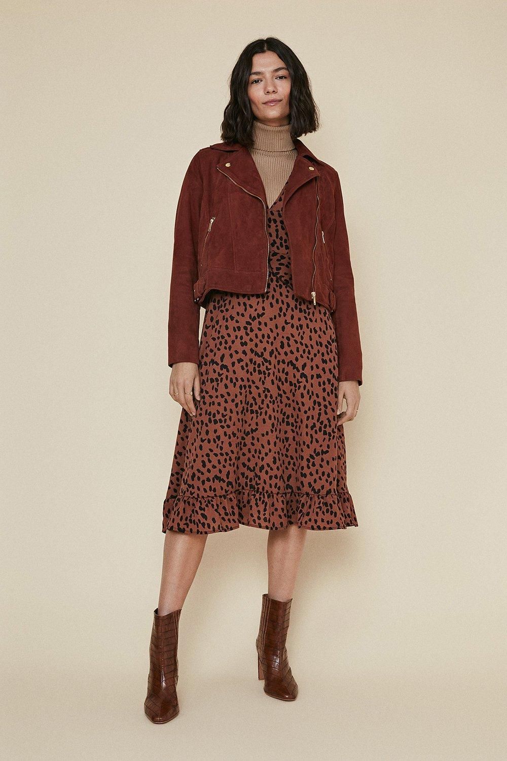 Oasis Premium Suede Jacket Burgundy image 3