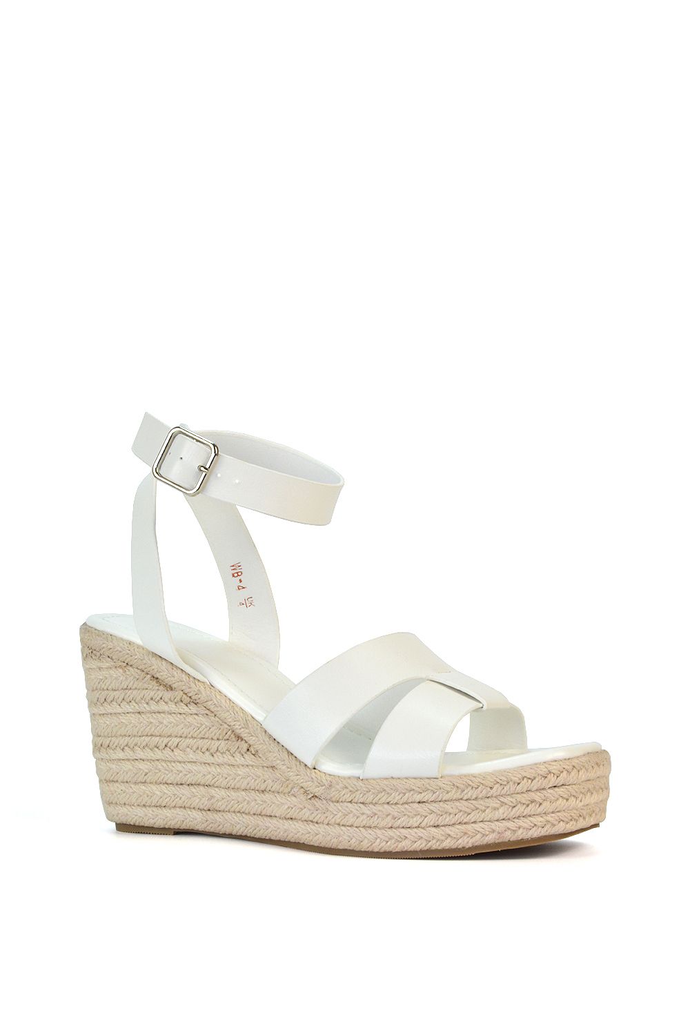 XY London 'Kala' Espadrille Strappy Platform Wedge Heel Sandals With Ankle Strap image 2