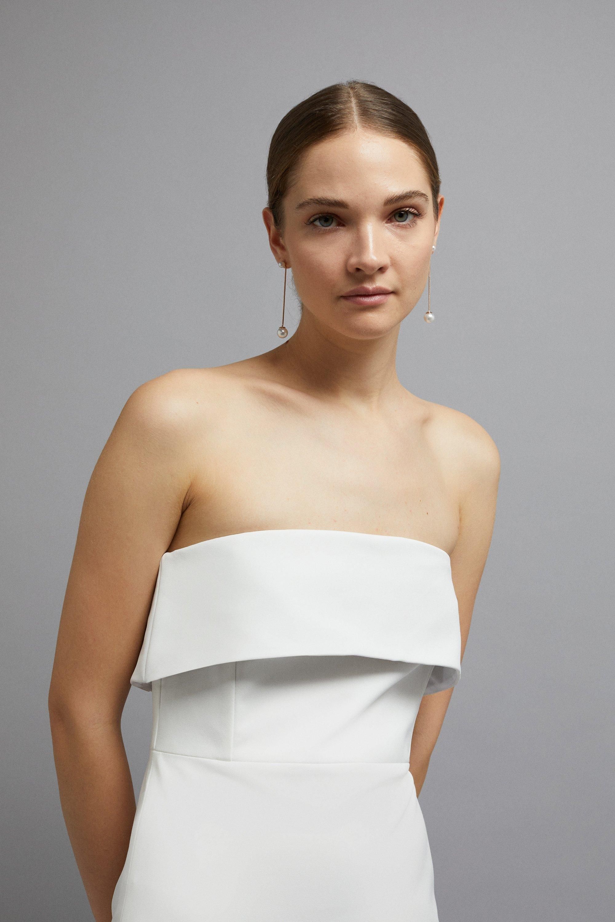 Coast Bandeau Fishtail Maxi Dress Ivory image 2