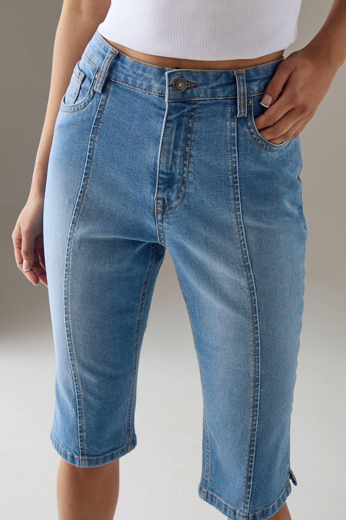 Warehouse Denim Capri Light Wash image 4