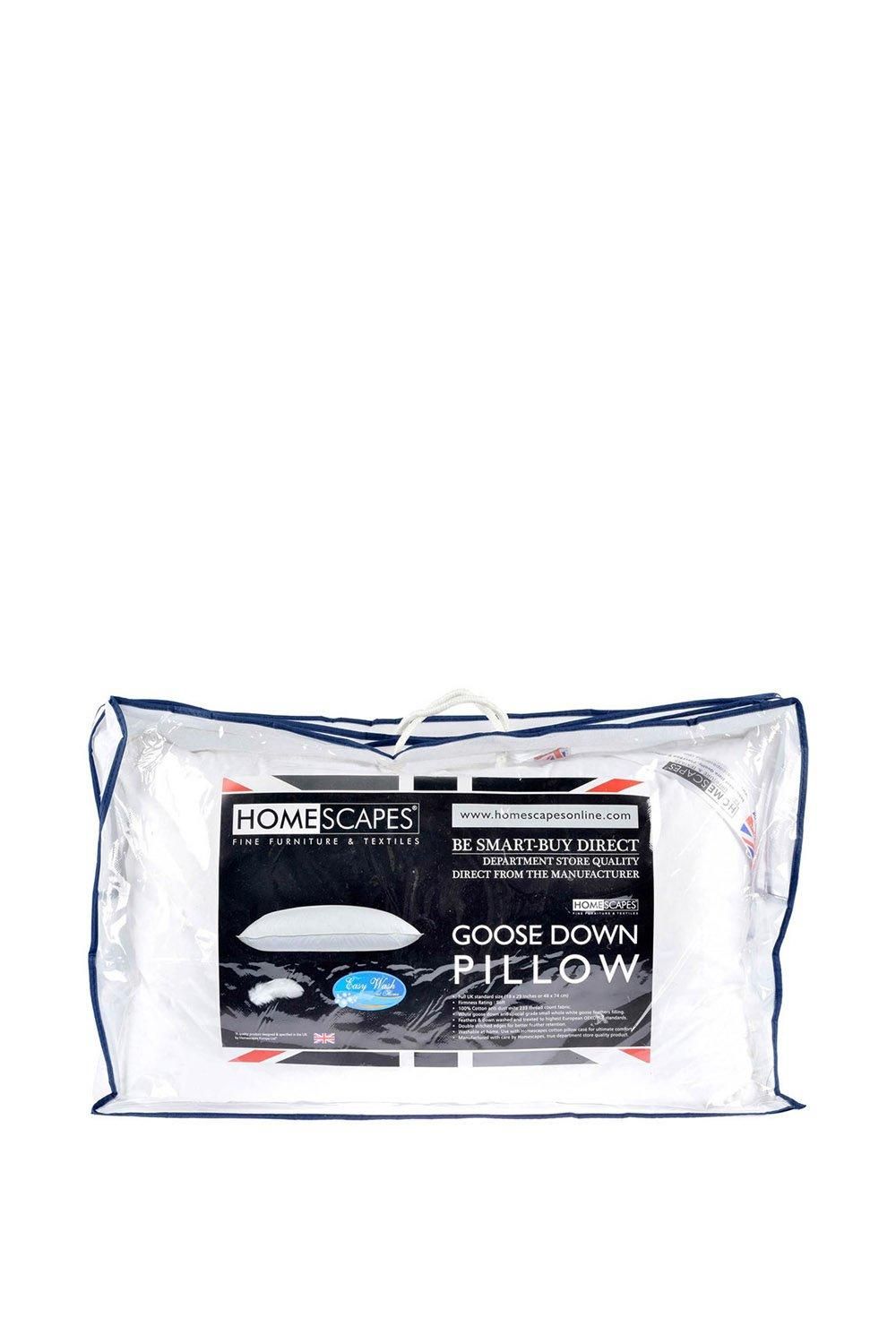 Homescapes Luxury Goose Down Pillow Soft, Breathable & Hypoallergenic image 1