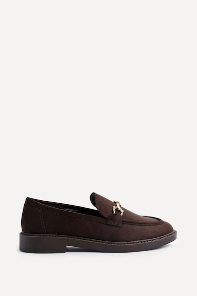 Linzi Elite Brown Faux Suede Loafer
