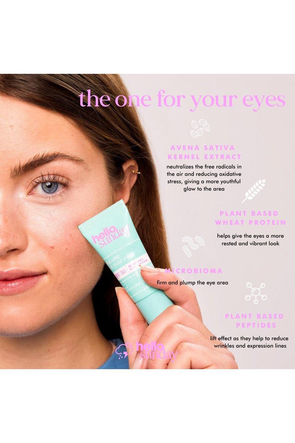 Hellosunday The One For Your Eyes SPF50 Brightening and Lifting Eye Cream Mineral with Peptides Multi image 6