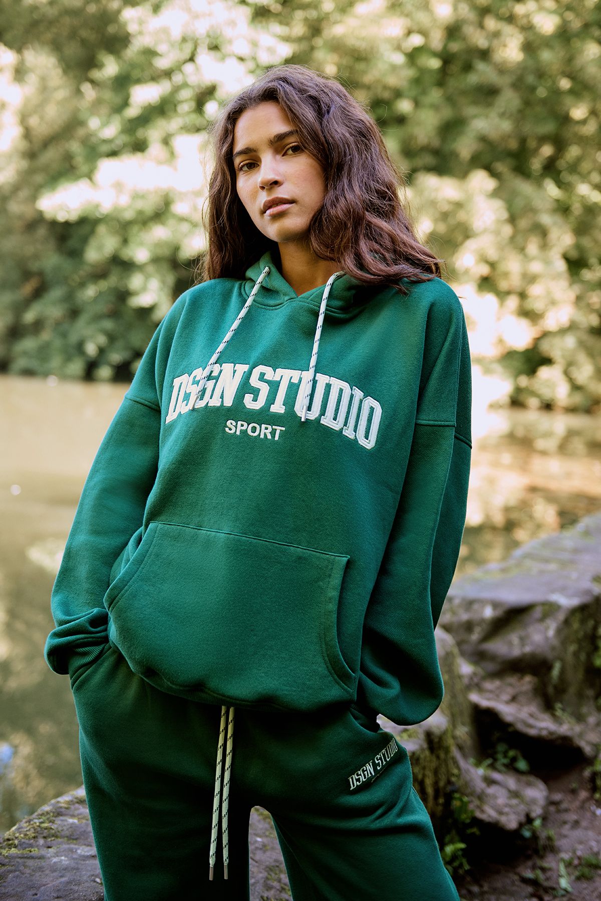 DSGN Studio DSGN Studio Sport Oversized Hoodie Green image 1