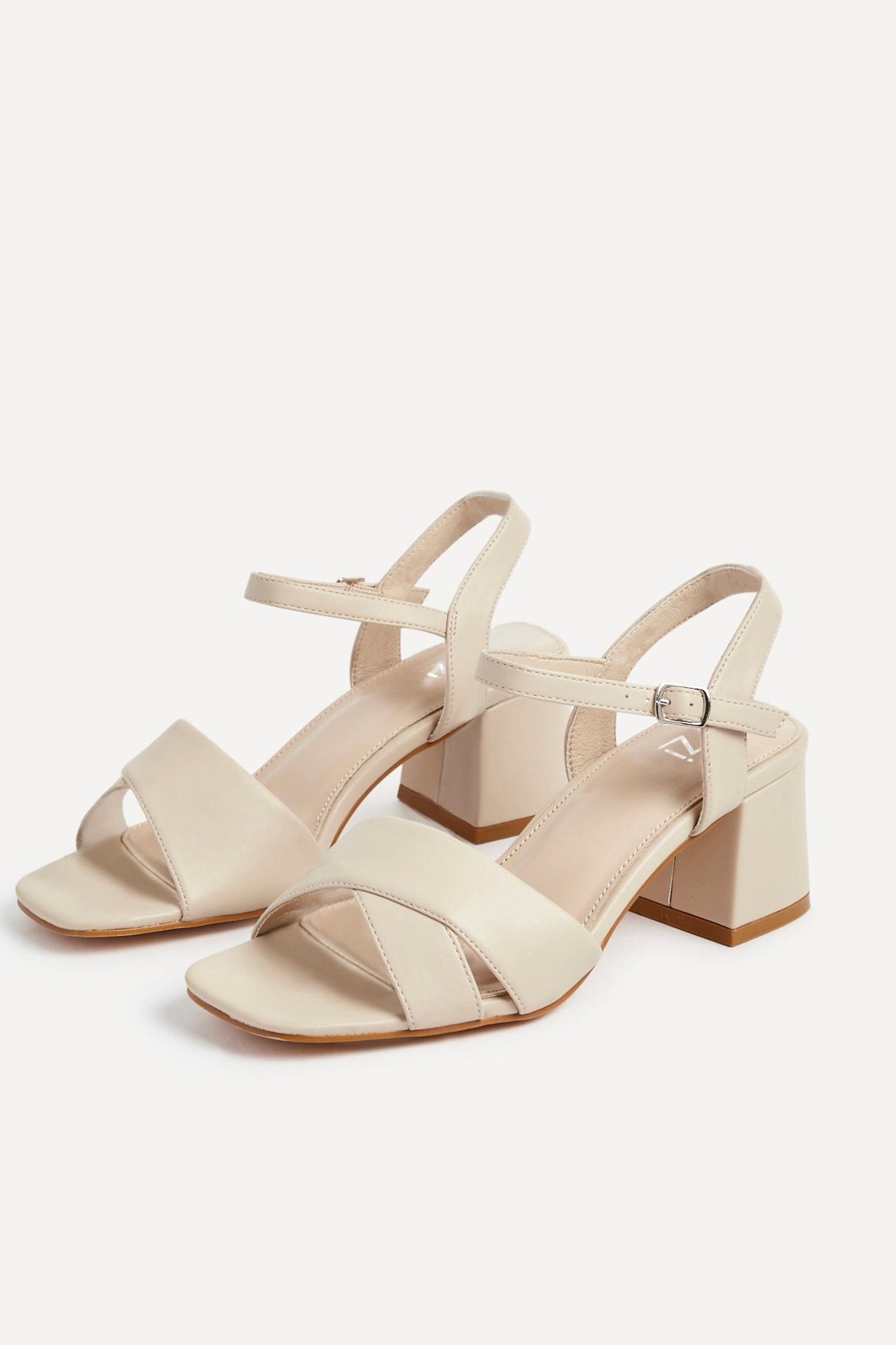 Linzi Vivian Wide Fit Nude Block Heel Sandals image 5