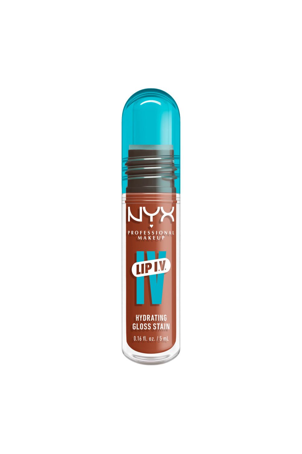 NYX Professional Makeup Lip IV Hydrating Gloss Stain, Lip Gloss 5ml Caramel Drip image 1