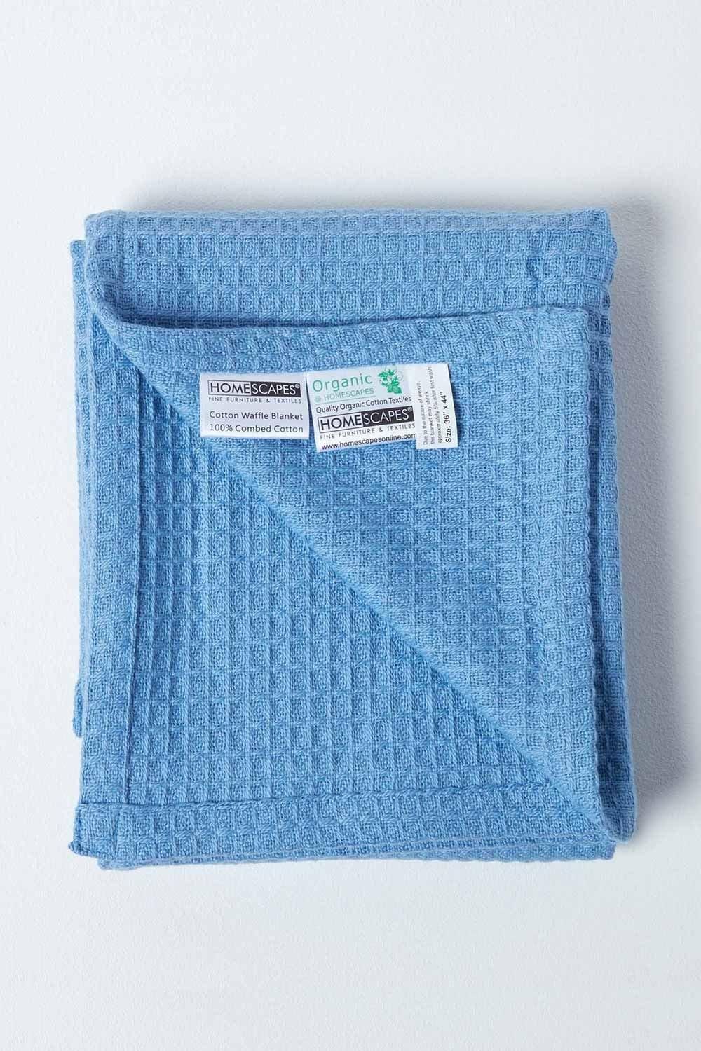 Homescapes Organic Cotton Waffle Baby Blanket image 4