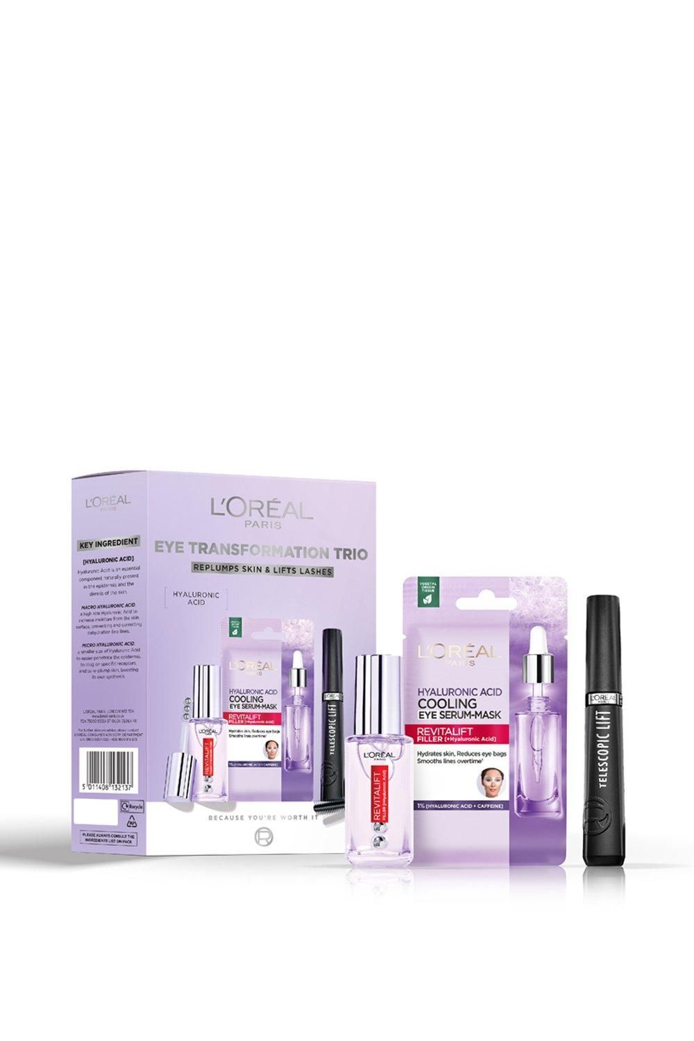 L'Oréal Paris Eye Transformation Trio with Hyaluronic Acid Gift Set Multi image 2