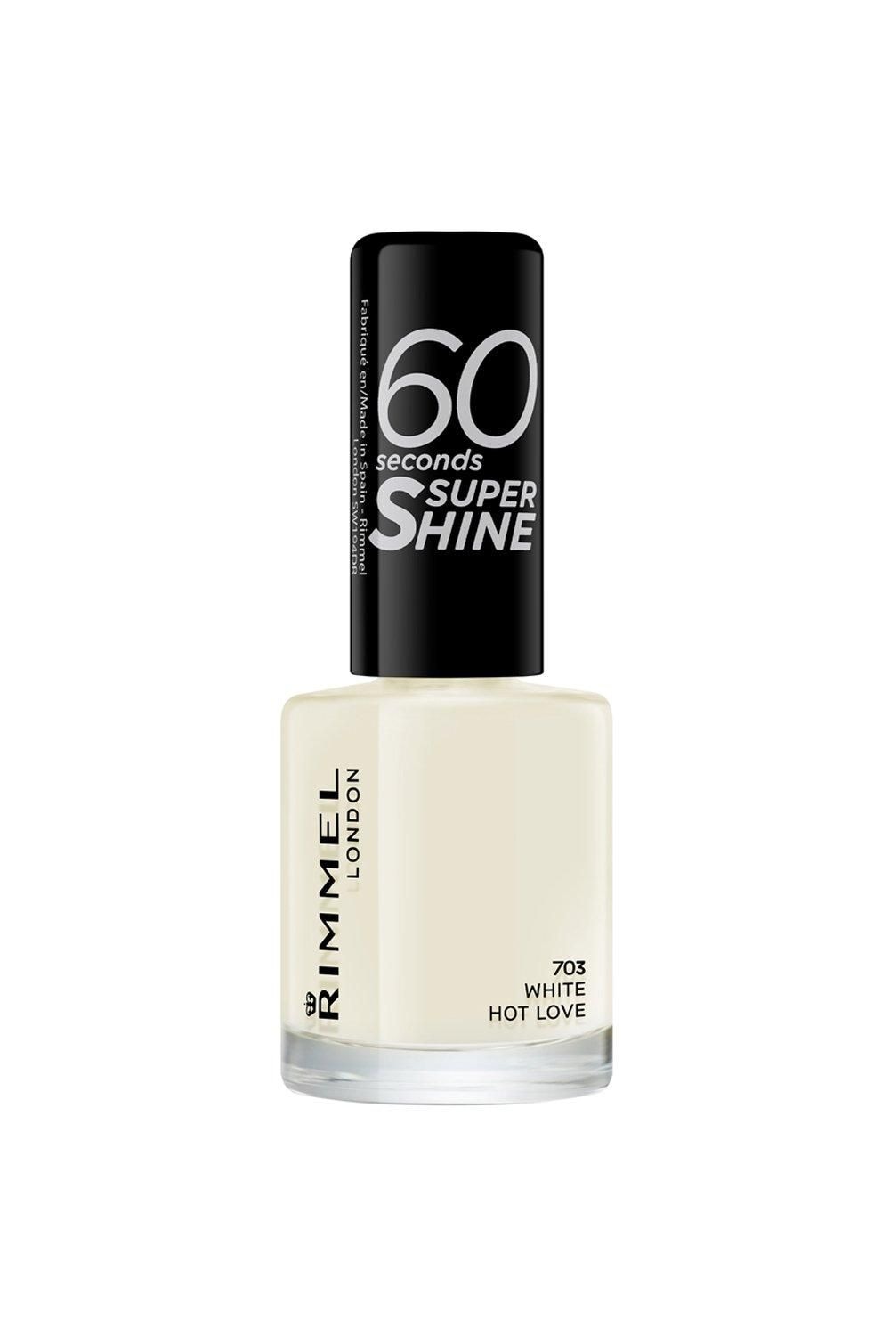 Rimmel London 60 Seconds Super Shine Nail Polish White Hot Love image 1