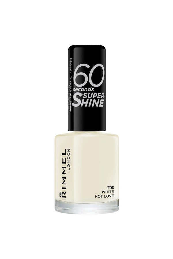 Rimmel London 60 Seconds Super Shine Nail Polish White Hot Love