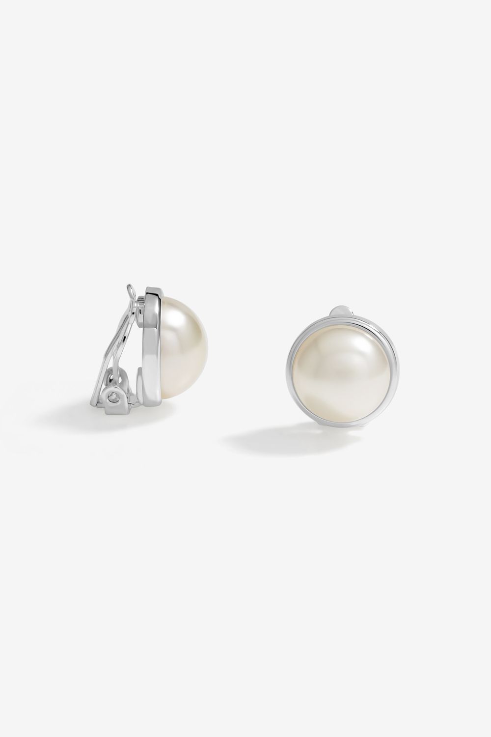 Jon Richard Pearl Dome Clip Earrings image 1