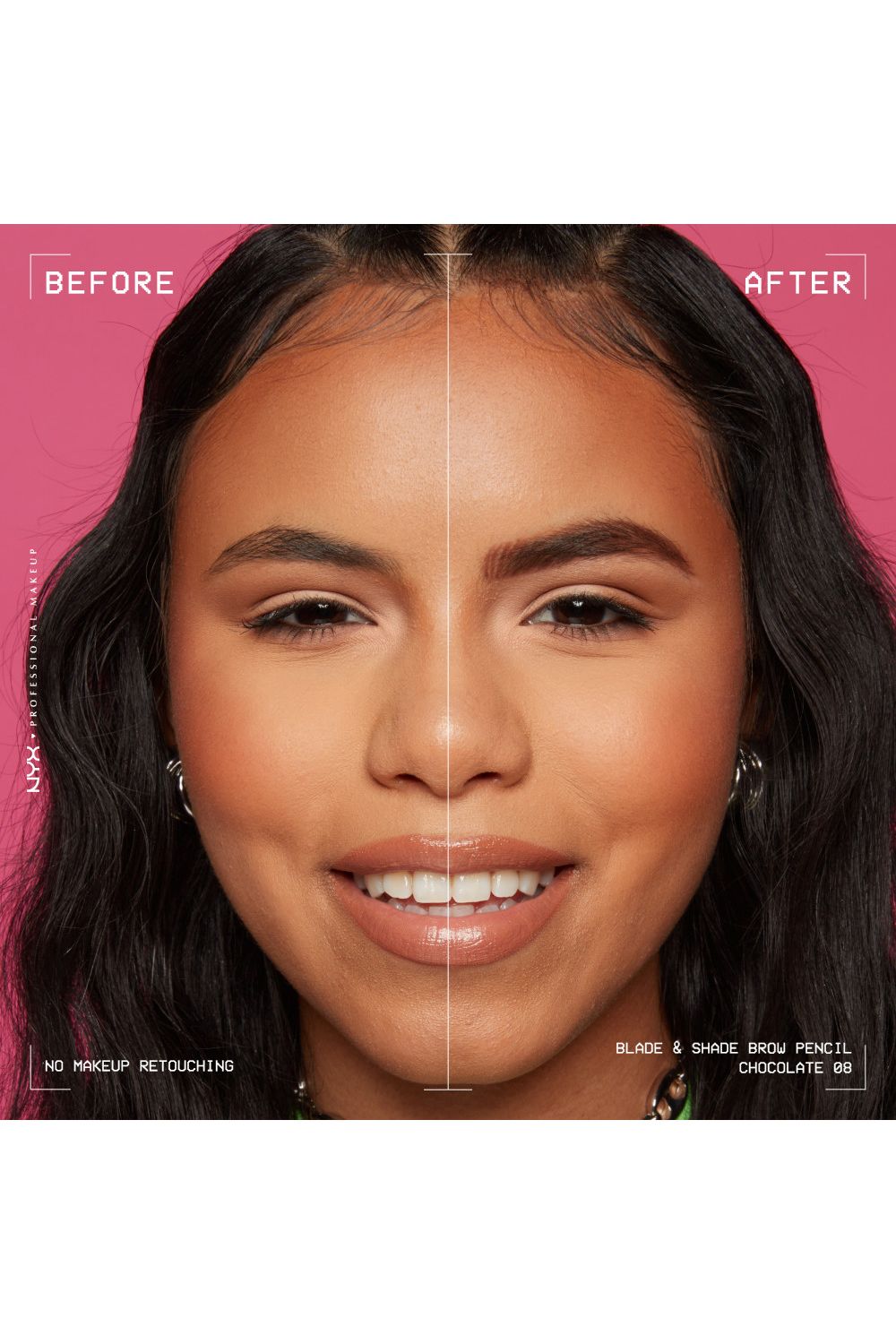 NYX Professional Makeup Blade & Shade, Nano Brow Mechanical Pencil 0.06g Chocolate image 4