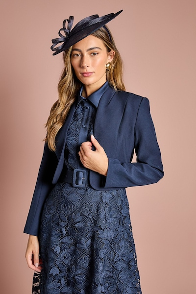 Coast Bow Back Long Sleeve Jacket Navy