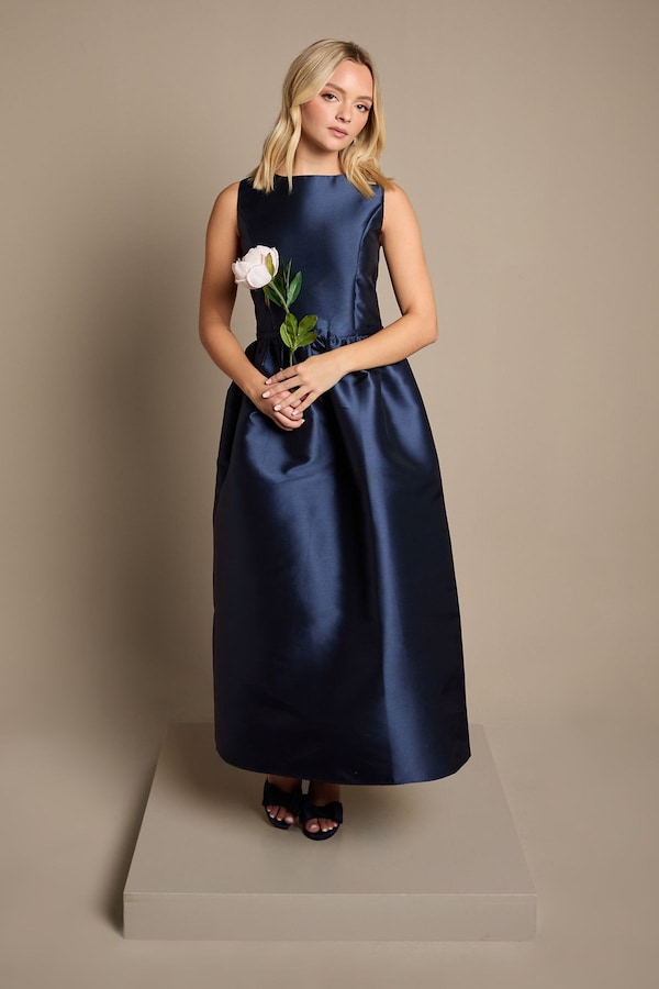 Coast Teen Coast Twill Bow Maxi Bridesmaid Dress Navy
