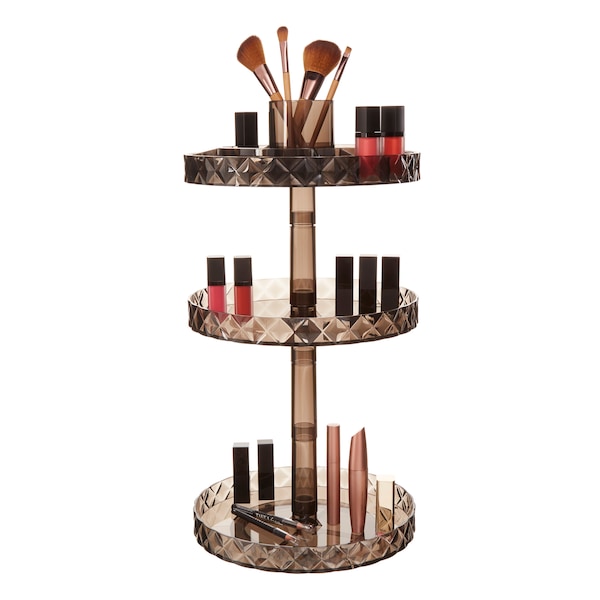 Orsina Beauty Three Tier Revolving Cosmetics Organiser