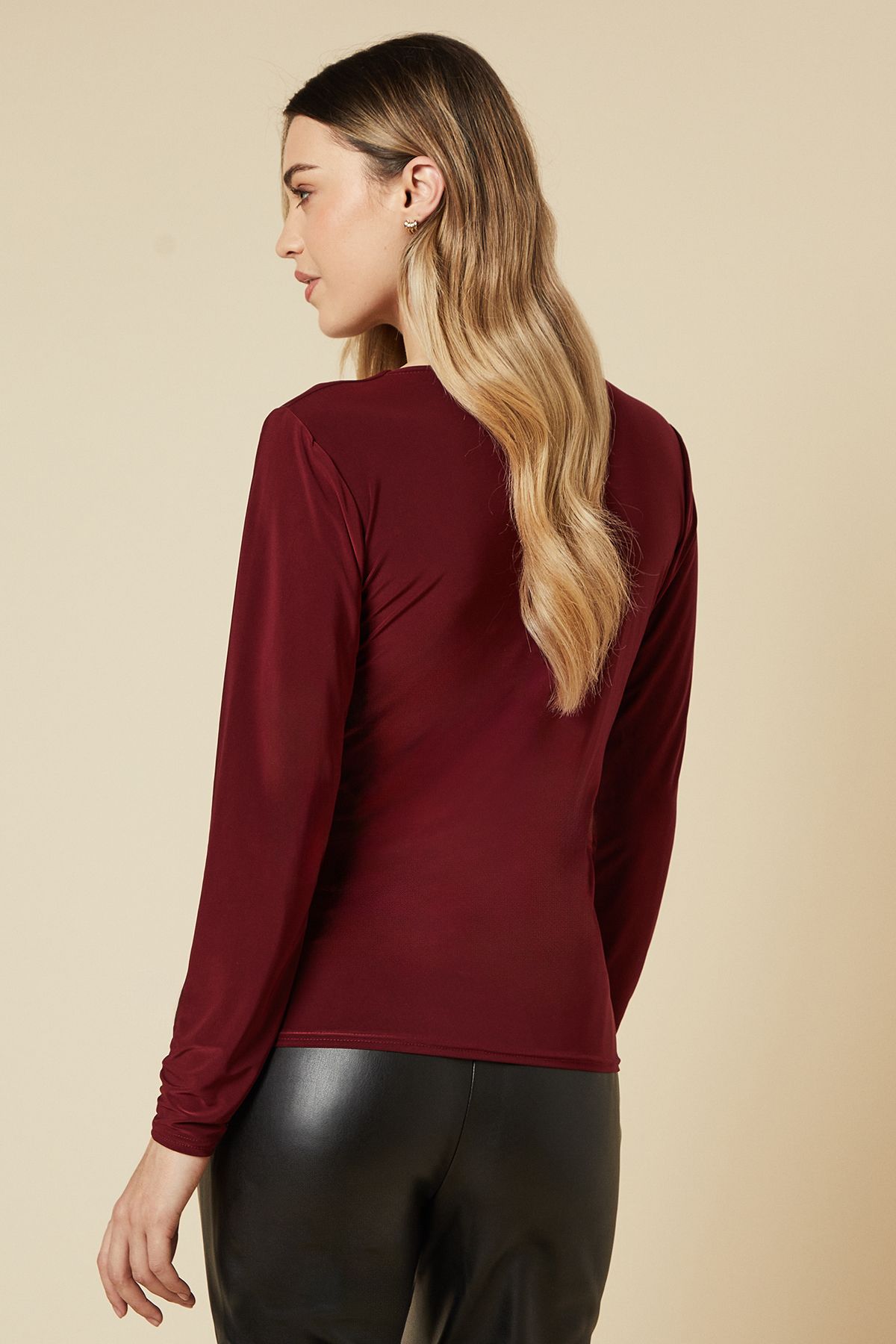 Dorothy Perkins Double Layer Slinky Top Berry image 3