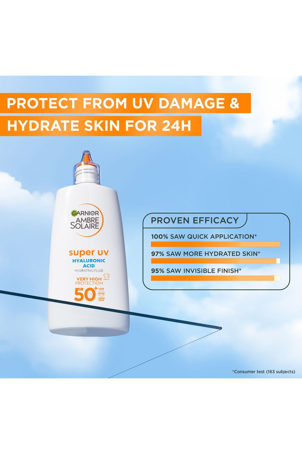 Garnier Ambre Solaire Ultra-Light Sensitive Sun Protection Face Fluid SPF50+ Multi image 2
