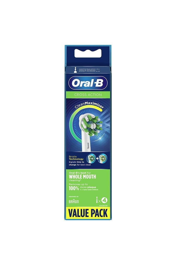 Oral B Cross Action Refills 4 Pack White