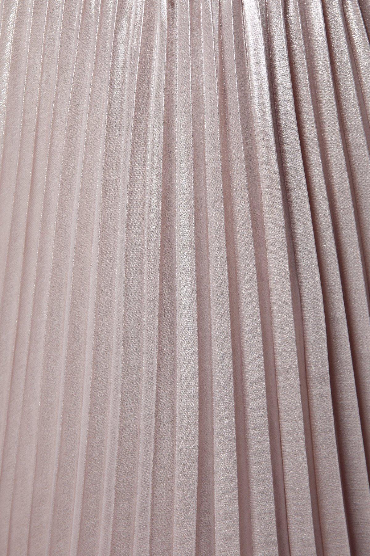 Coast Metallic Pleated Maxi Dress Metallic Blush image 5