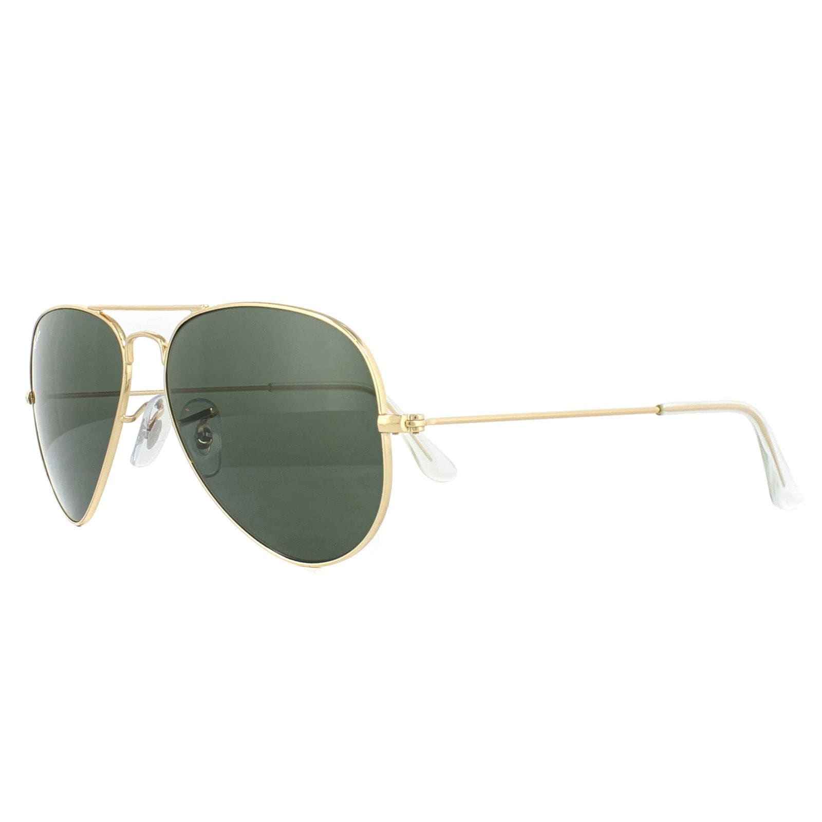 Ray-Ban Aviator Gold Green Aviator 3025 Sunglasses image 2