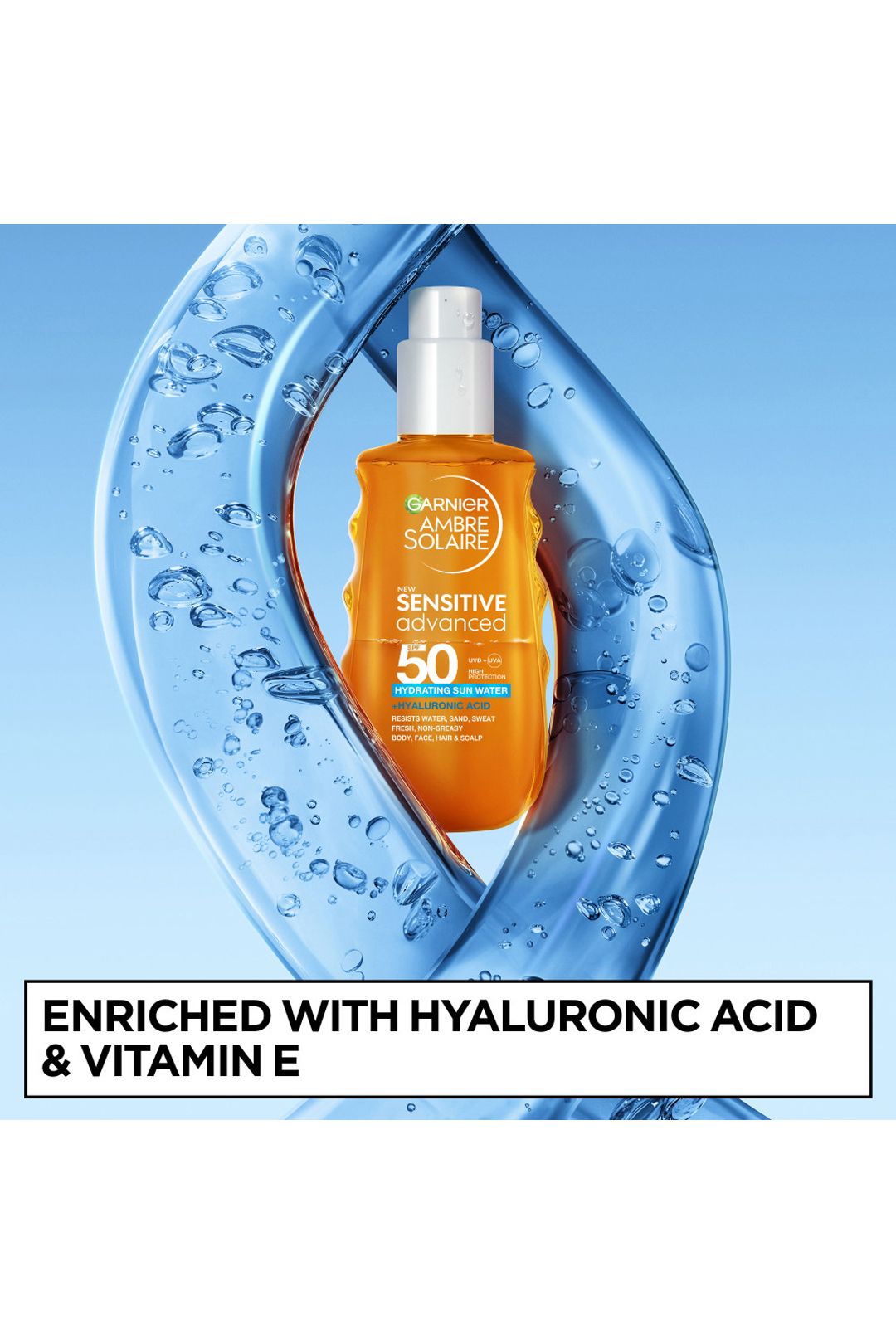 Garnier Ambre Solaire Sensitive Advanced Sun Protection Water SPF50 150ml Multi image 4
