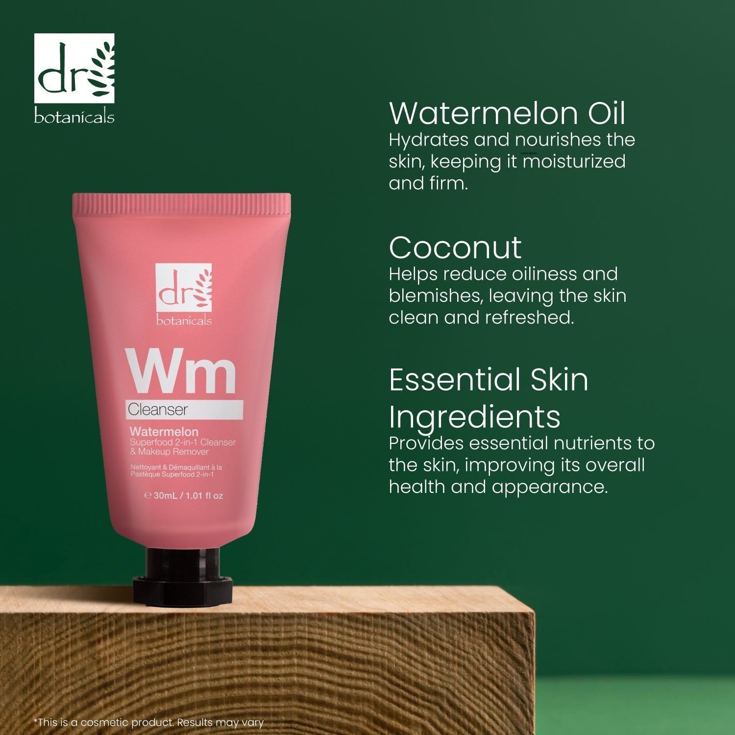 Dr. Botanicals Watermelon Superfood 2-In-1 Cleanser & Makeup Remover 30ml image 6