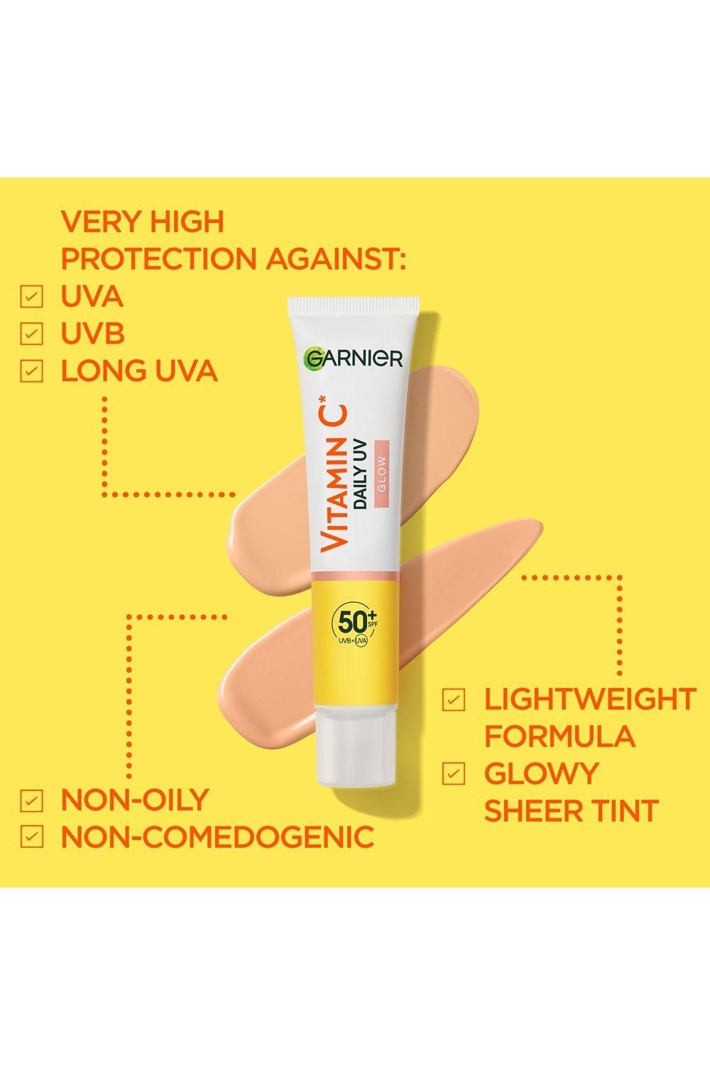 Garnier Vitamin C Daily UV Brightening Fluid Sheer Glow, SPF50+ Multi image 4