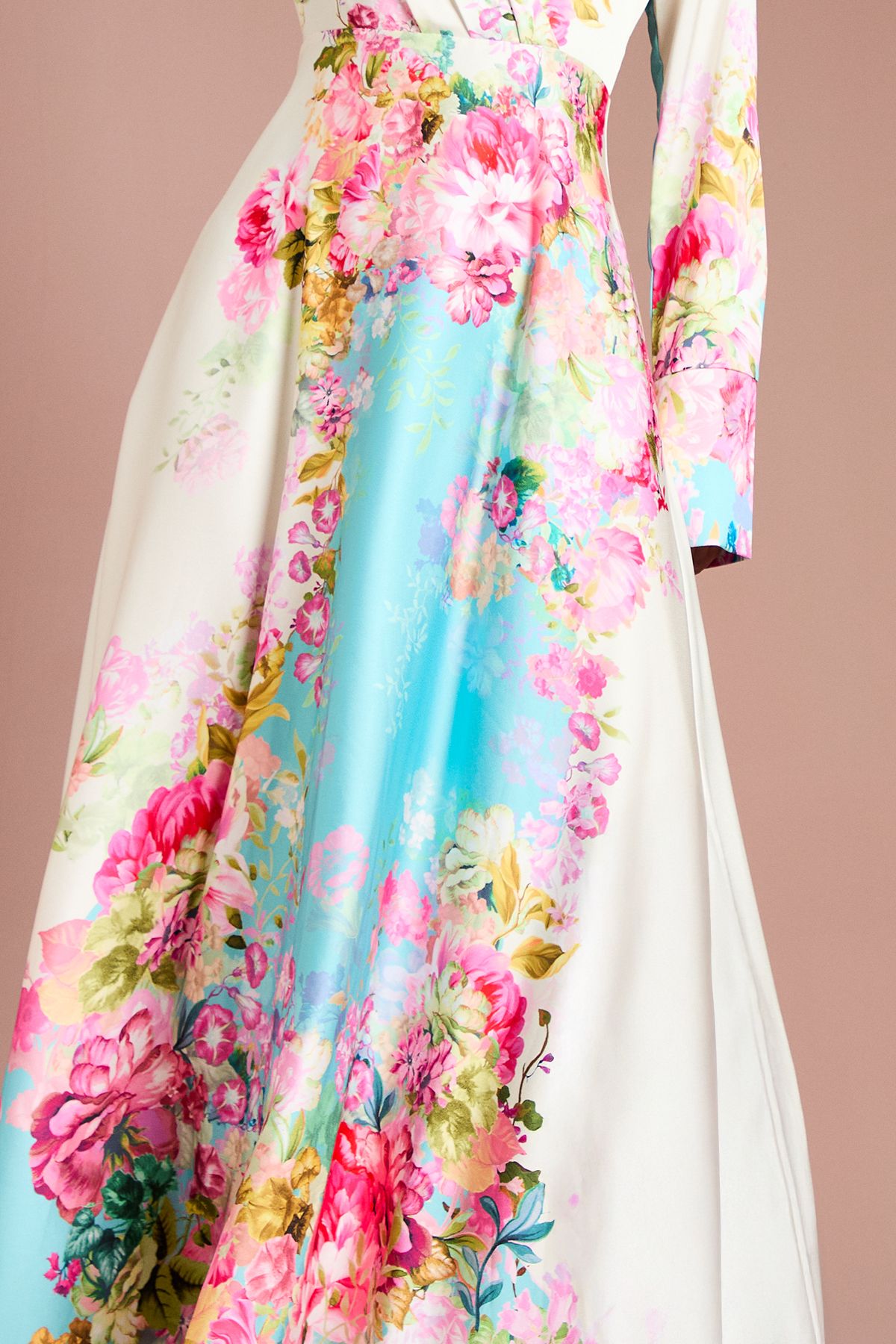 Coast Placement Print Wrap Front Gown Multi image 4