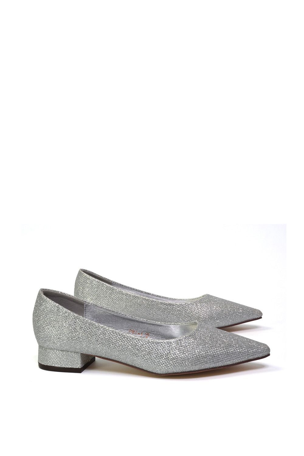 XY London 'Karen' Pointed Toe Wedding Shoes Low Heel Bridal Heels image 2