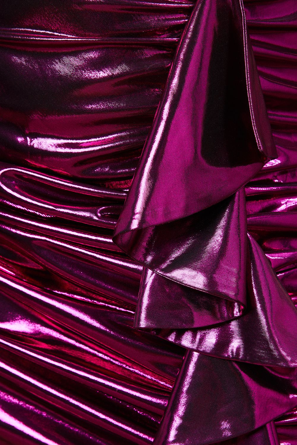 Oasis Occasion High Neck Metallic Ruched Mini Dress Pink image 5