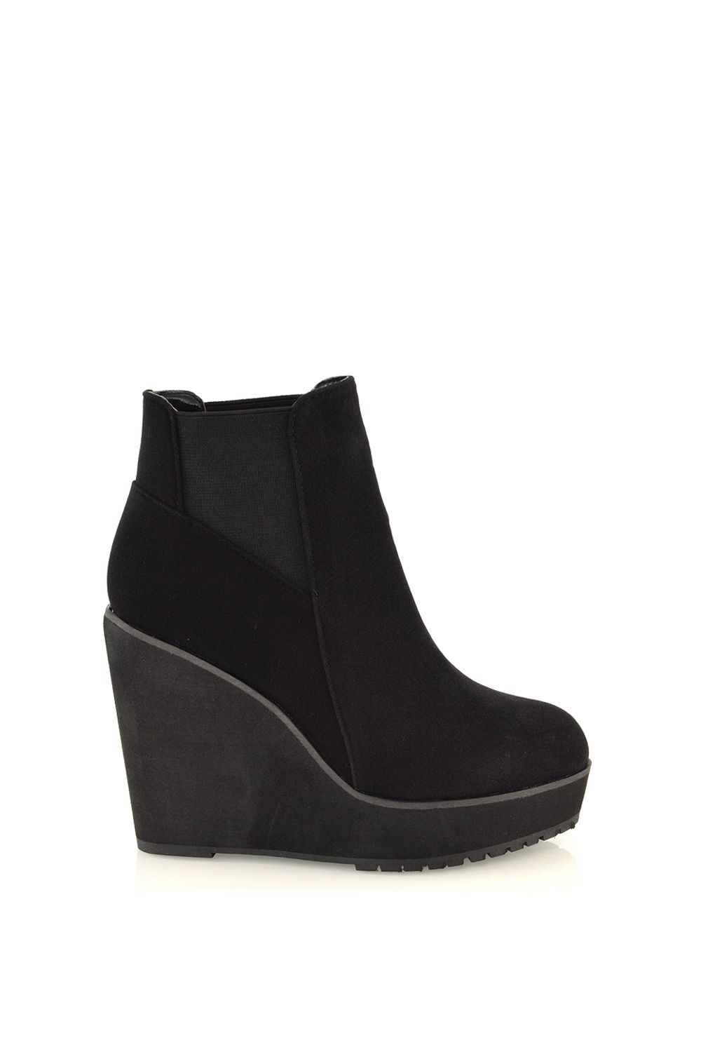 XY London 'Roweena' High Wedge Heel Platform Ankle Boots image 1