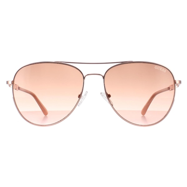 Guess Aviator Shiny Rose Gold Brown Gradient GF6143